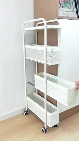 #置物架 #Home goods Who doesn't have a crevice shelf yet! Equipped with a pulley, it can be used in the living room, bathroom, and kitchen of your home. It is a good storage rack that keeps your home tidy and beautiful without taking up space. #缝隙置物架 #Storage rack #wire shelving #Glass Shelf #居家好物 #tioktok 