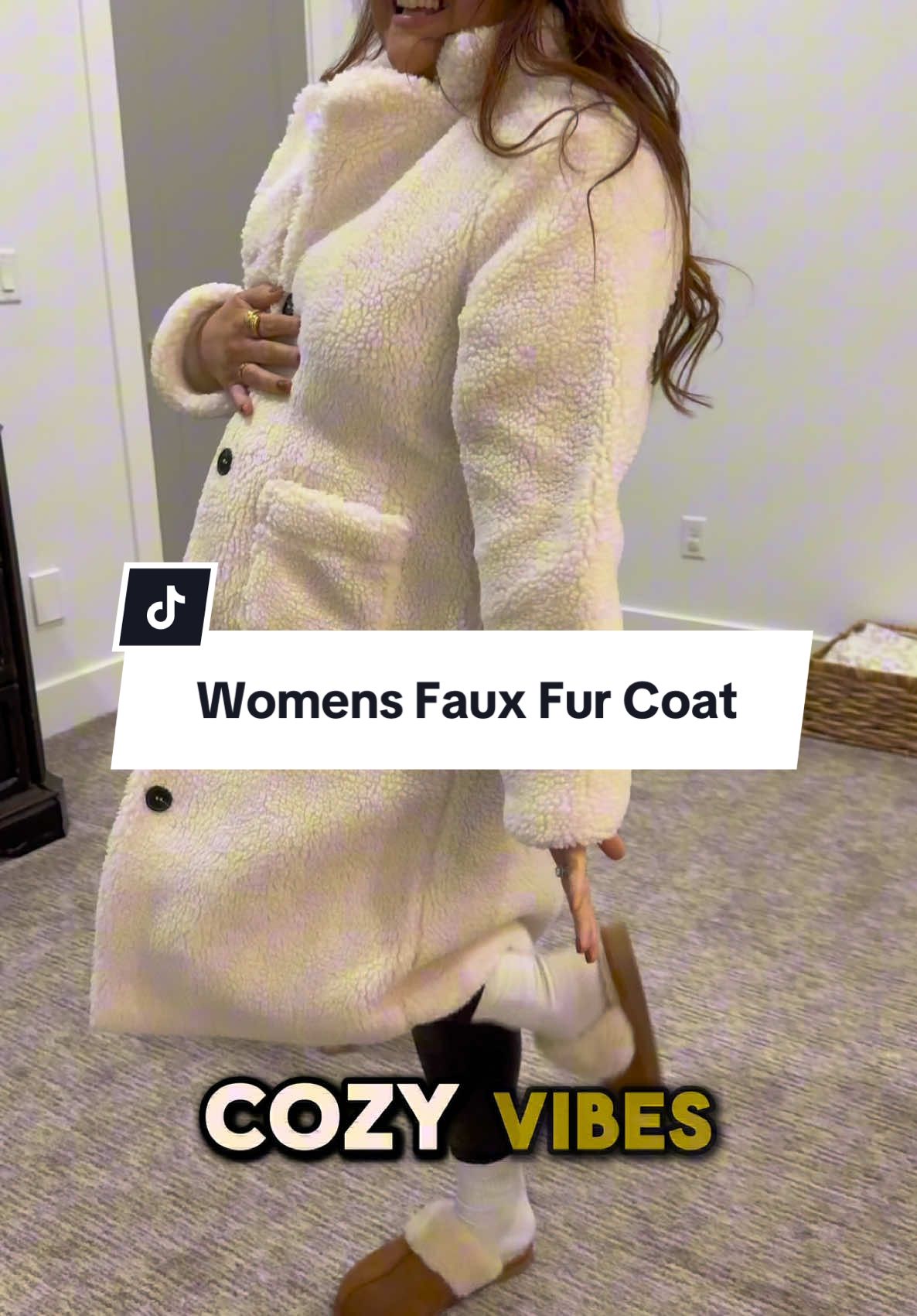 This coat is really warm, fashionable & perfect for the winter months! A great gift option! I got color White! I pinned it above for you! 🤍✨ #tiktokshopholidayhaul #tiktokshopblackfriday #tiktokshopcybermonday #winterfashion #wintercoat #fauxfurcoat #womensfashionstyle 