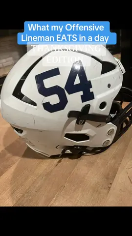 What my offensive lineman EATS in a day #thanksgiving #turkey #ham #familytime #dinner #football #foodtiktok #MomsofTikTok 