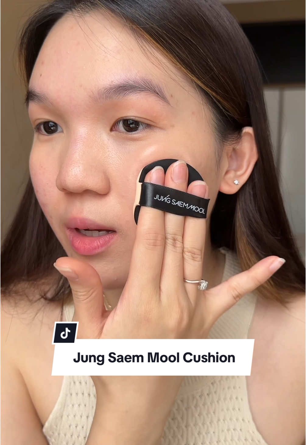 Replying to @Asdghjkkbn  full review Jung Saem Mool Cushion on acne skin