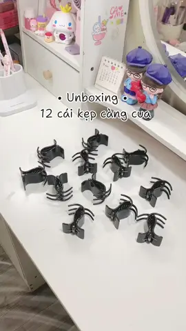 Unbox set 12 cái kẹp càng cua giá siu hạt 🌰✨🫶🏻#xuhuong #viral #unbox #unboxing #kepcangcua #keptoc #muataitiktok 