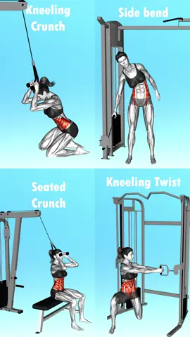 👇 Killer Core Exercises With Cable 🔹