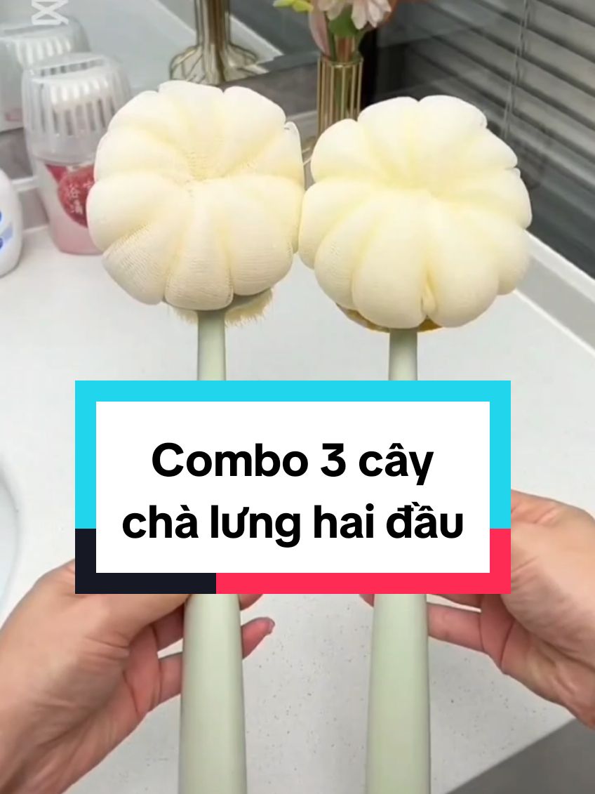 Combo 3 cây chà lưng hai đầu tiện lợi#caychalung#caychalunghaidau#tienich#bongtam#giadungtienich #xuhuong 