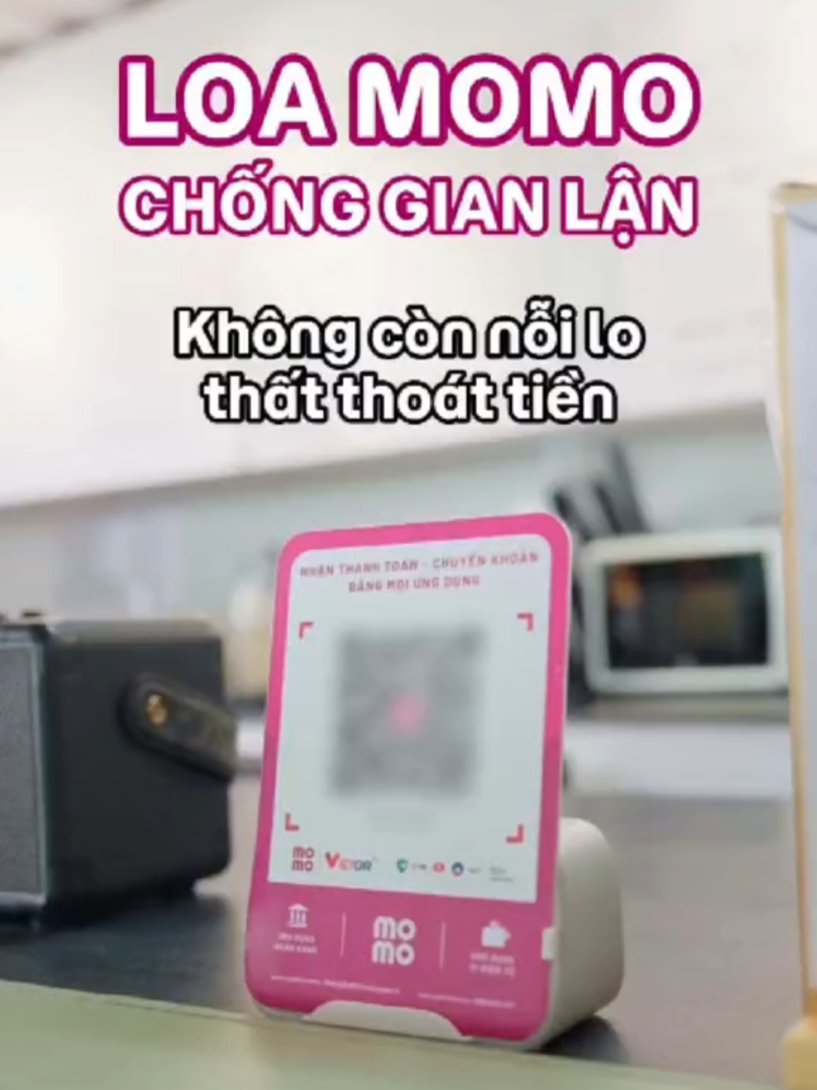 Loa MoMo - An tâm buôn bán mà không cần lo thất thoát khi nhận thanh toán chuyển khoản qua mã QR #loamomo #loachuyenkhoan