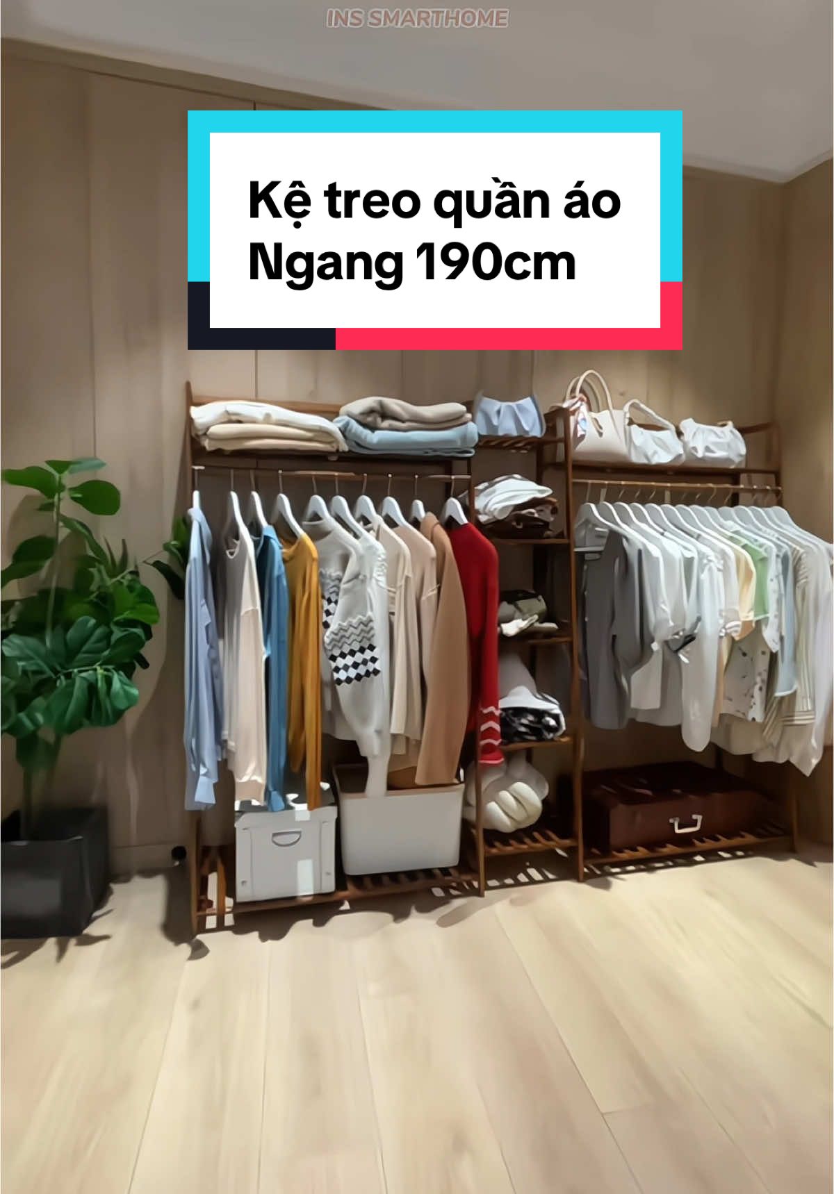 3️⃣lý do bạn nên có ngay một chiếc kệ treo quần áo cho phòng ngủ của mình 💢 Kích thước: 190 x 40 x 140cm 💚 Chất liệu: Gỗ tre tự nhiên 🏠 Phù hợp với mọi không gian nội thất #tugiay #tugiaygotre #noithat #xuhuong #2024 