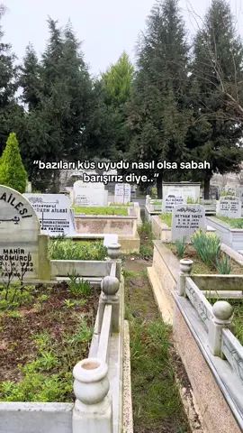 bazıları küs uyudu nasıl olsa sabah barışırız diye #fypシ゚ #kesfet #ölüm #mezarlık 