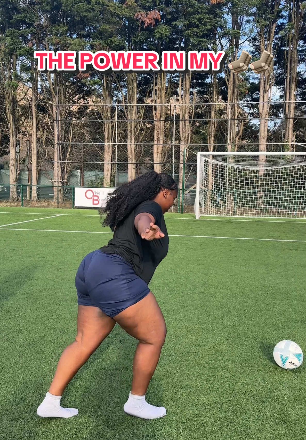 Sooo much power in socks 🥺 P.s  fuming I didn’t hit crossbar 😅  #football #fyp #Soccer #sport #vibes #WomensFootball #fypage #unitedkingdom #tyramills #tyra 