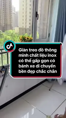 Giàn phơi quần áo, sào treo đồ thông minh dạng giá phơi gấp gọn có thiết kế chất liệu inox k gỉ cao cấp siêu bền có bánh #saotreoquanao #giadungtienich #giadungtienloi #giadungthongminh #xuhuong 