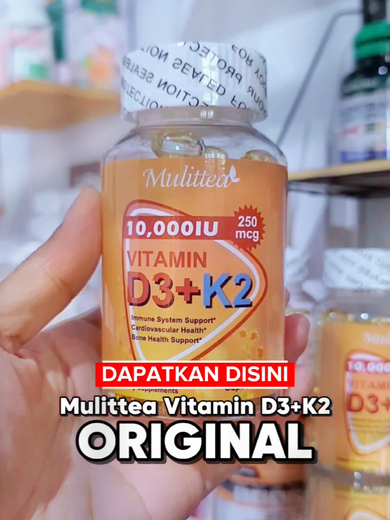 Vitamin D3+K2 Original. Sekedar Mengingatkan Jangan Sampe Salah Beli  #d3k2 #vitamind3k2 #vitamind #original #mulittea #edukasikesehatan #kesehatan 