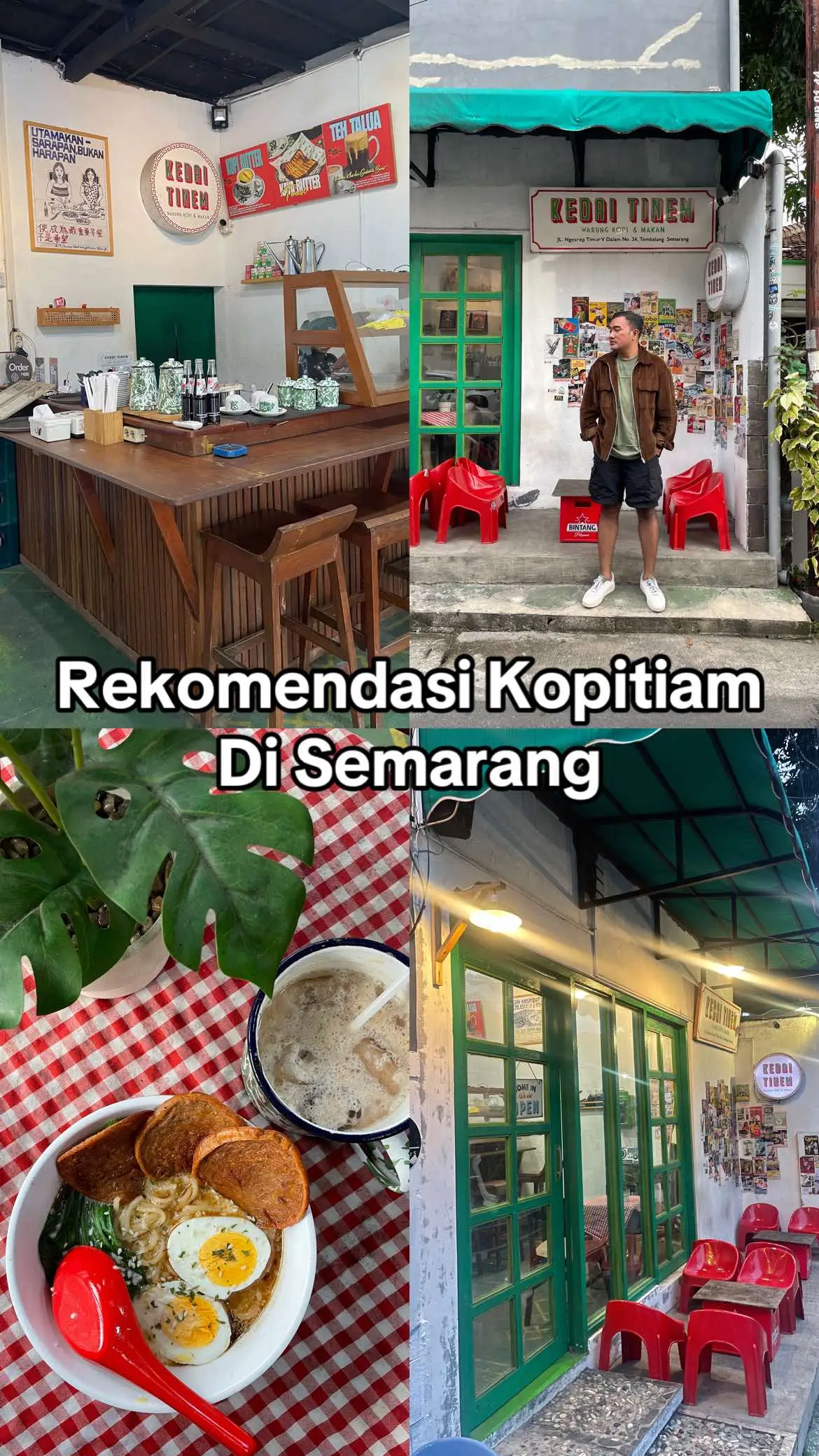 Ada yang baru lagi ni Kopitiam di Semarang  Setiap sudutnya bagus banget buat foto mengabadikan momentnya . 📍 Kedai Tinem ( warung kopi & makan )  #semarang  #semarangstory #kopitiam #kopitiamsemarang #kulinersemarang #makansemarang #semarangkuliner #miesemarang #kulinersemarang #semarangfood #makanan 