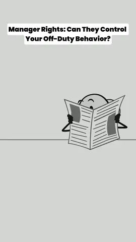 Manager rights: Can they control your off-duty behavior? - Audio credit: @Faithb6770 