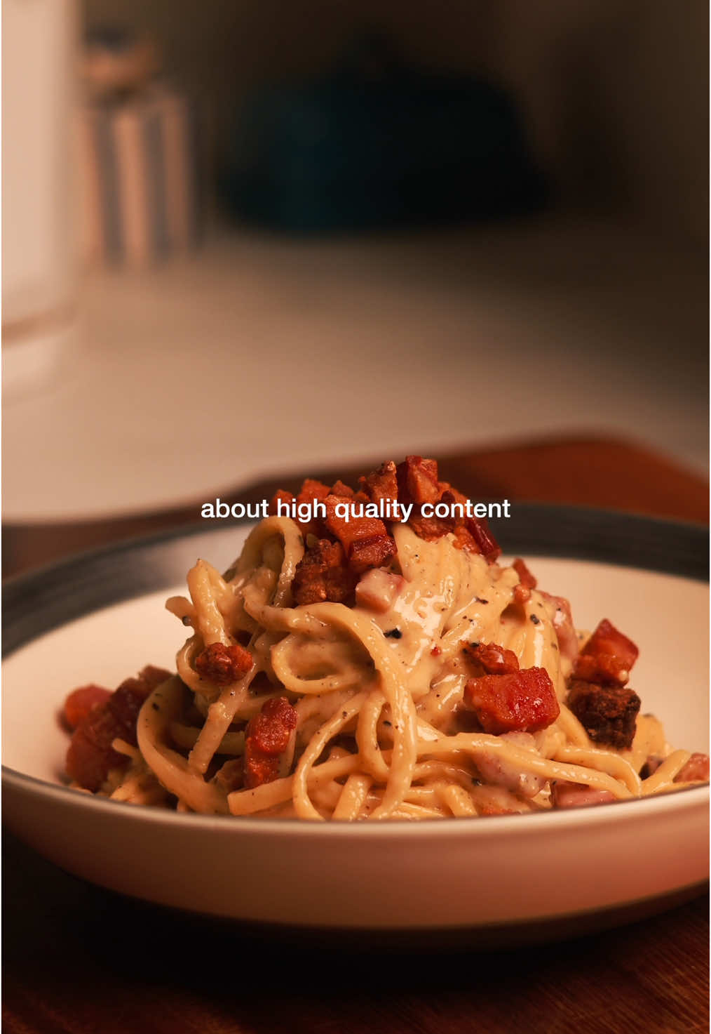 Alrighty Guys – this bowl of carbonara represents more than just a dish; it’s a symbol of my journey creating high-quality content on TikTok. From filming with my phone to crafting cinematic shots, I’ve learned that every detail counts - both in cooking and content creation. It’s been a journey of growth, hard work, and sharing what I love. #HighQualityContent #TikTokPartner #Ad
