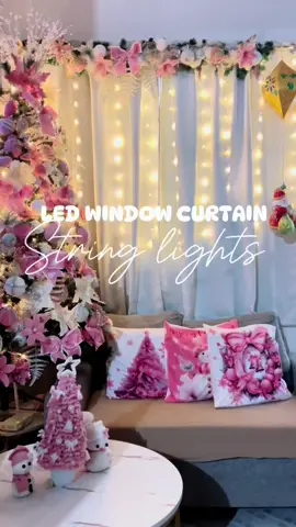 Lakas lalo maka christmas feels 🩷🩷 Usb led curtain string lights. #fyp #stringlights #usbstringlights #tiktokfindsph #MomsofTikTok #fypage 