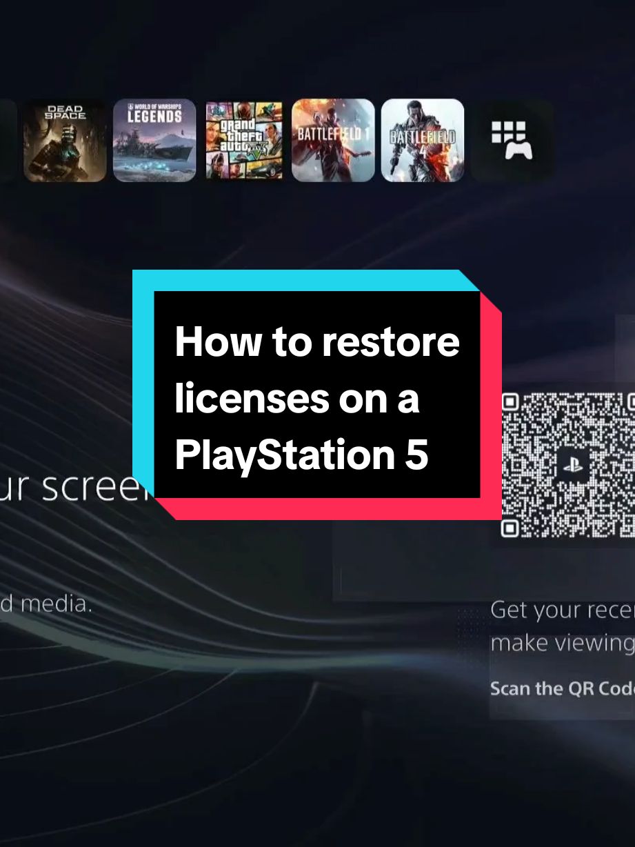 Can't open a game on your PlayStation 5? Is there a padlock icon next to a game? Is your PS5 asking you to purchase a game again? Or can't find a purchased game in your PS5 library? Restoring licenses on your PlayStation 5 may help fix the problem. This step-by-step tutorial will show you how to restore licenses on a PlayStation 5. #playstation5 #ps5 #playstation 