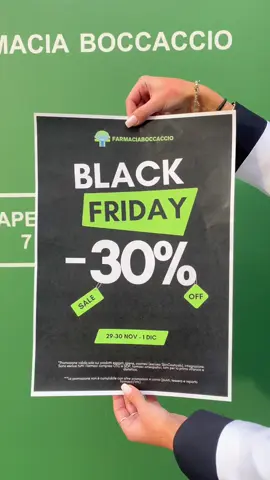 🚨 È ARRIVATO IL BLACK FRIDAY!🚨 Non lasciarti sfuggire le nostre offerte esclusive, valide solo per pochi giorni! Quando? 🗓️ 29-30 NOVEMBRE e 1 DICEMBRE Passa a trovarci in #farmaciaboccaccio Ti aspettiamo! ☺️ #blackfriday2024 #offerteimperdibili #farmaciah24 #prodottifarmaceutici #farmaciamilano #farmaciaboccaccio