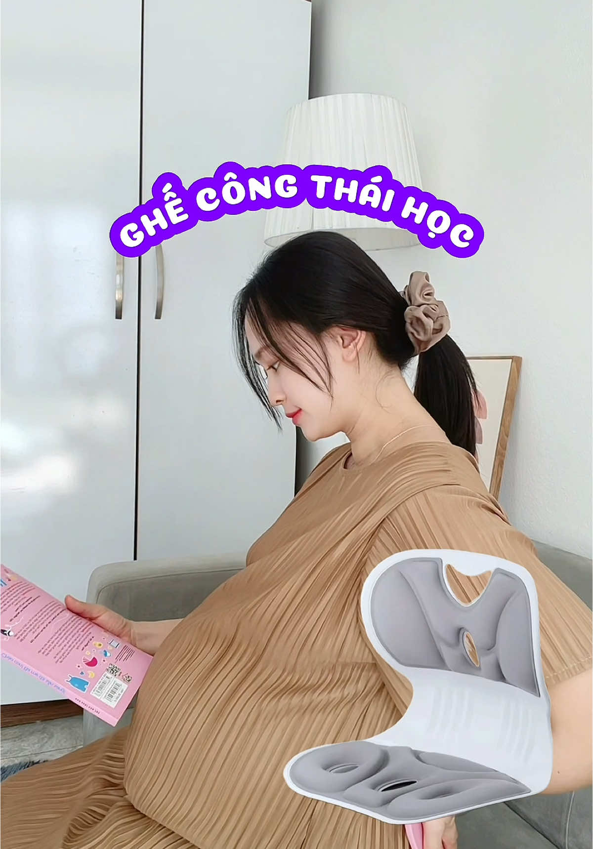 Đỡ đau lưng hẳn các mom ạ #doanlanhuong #lanhuong2be #mebau #mebauthongthai #ghecongthaihoc 