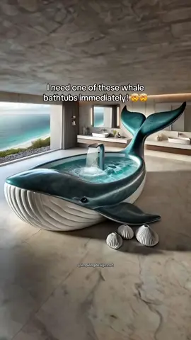 These giant whale bathtubs look absolutely epic! 🐳🐳 #whales #oceanlife #interiordesign #tiktokmademebuyit #bathroommakeover 