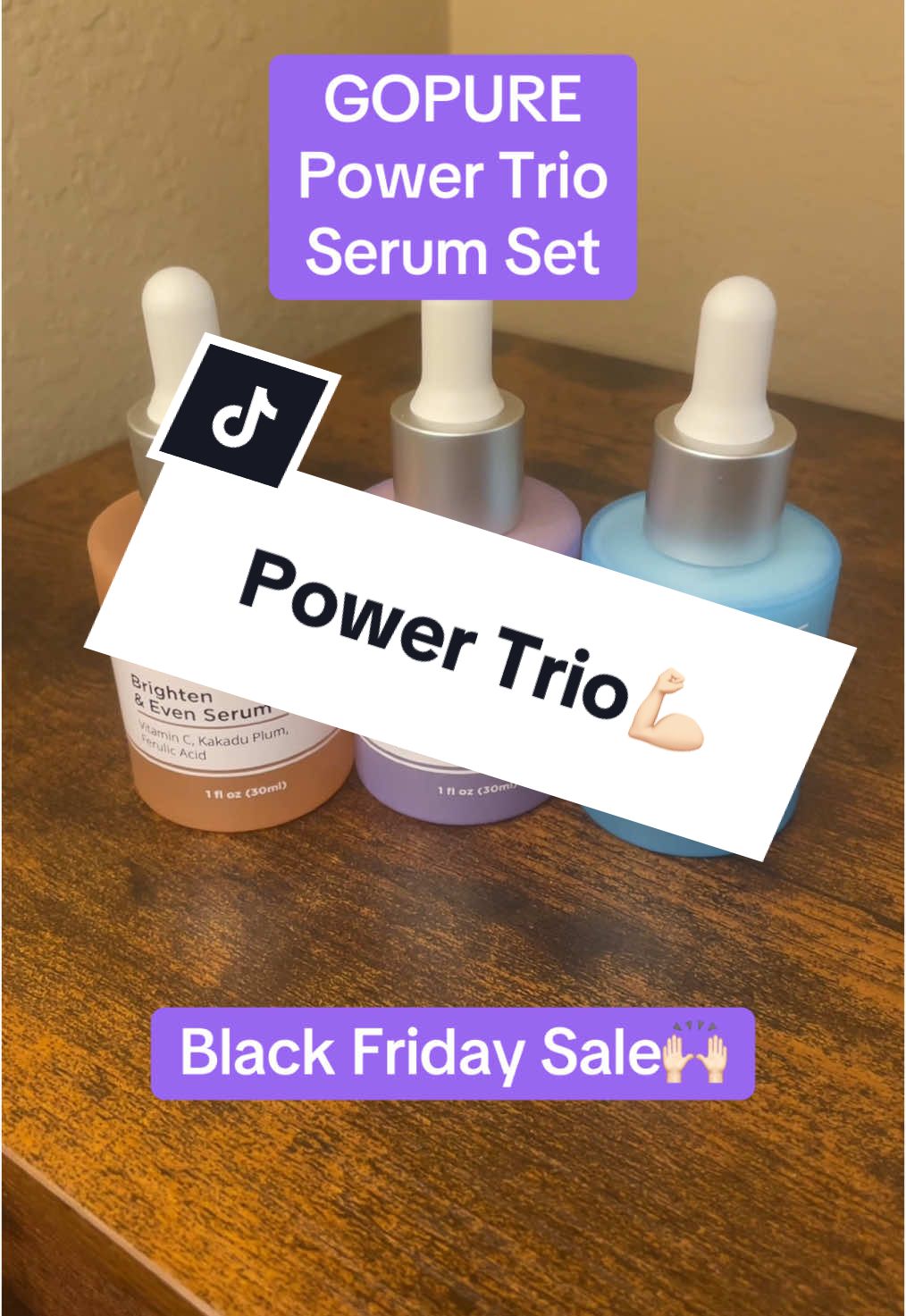 I am absolutely loving this bundle!  If you’re looking to get into a skincare routine, this will set you up …all under $60 today🙌🏻 #gopure #gopurebeauty #powertrio #beauty #skincare #skincareroutine #skincareroutines #skincaretiktok #tiktokshopholidayhaul #tiktokshopcybermonday #tiktokshopblackfriday #blackfriday #cybermonday #blackfridaydeals #blackfridaysales #cybermondaydeals #cybermondaysales #ttstakeover #ttsdelight #giftguide @Gopure 