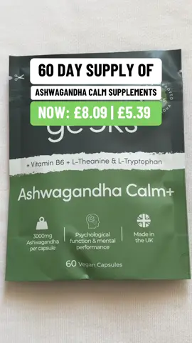 2 entire months of Ashwagandha supplements for only £8.09, £5.39 for first-time buyers of the TikTok Shop! #ashwagandha #herbalmedicine #nutritiongeeks #supplements #bettersleep #ashwagandhasupplements #ashwagandharoot #herbalsupplements 