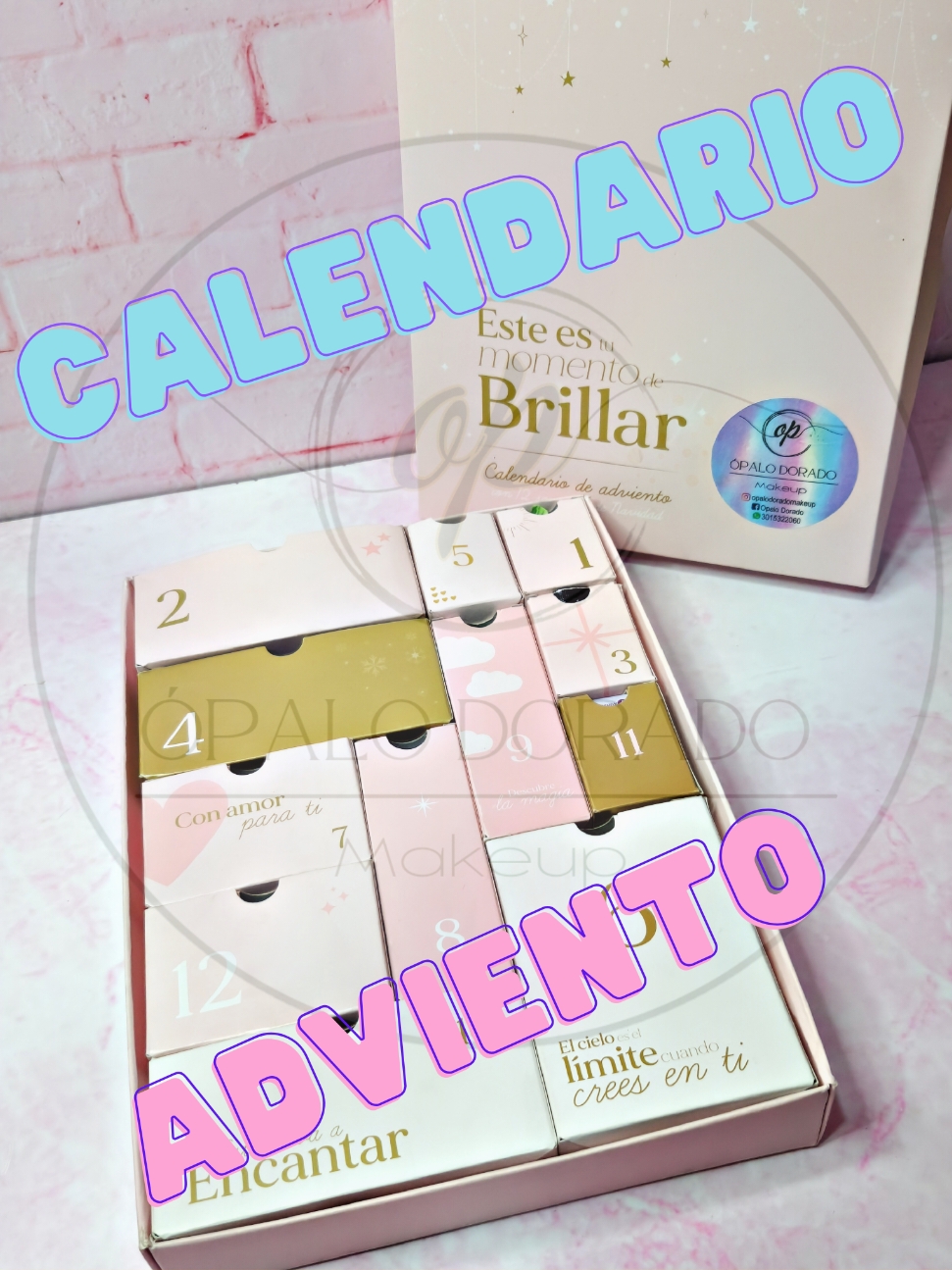 Muy pronto  Calendario de Adviento versión Opalo Dorado❤️.  Quería tener un regreso super especial con todas ustedes. Niñaaaas compren muchos por favor🥹🫶🏼 #calendariodeadviento #navidad #tendencia #fyp #makeup #parati #cali #viral_video 