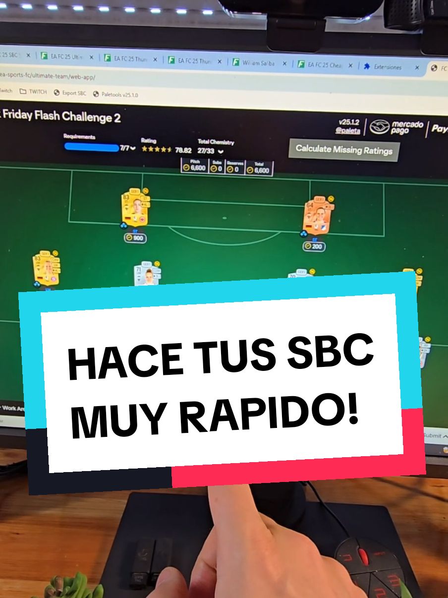 La forma más rápida de solucionar los SBC en FC25 Toma nota, dale Like y seguime ... DE NADA! #eafc25 #gaming #fc25 