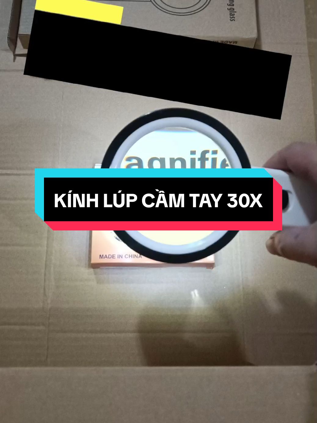 Kính lúp cầm tay 30x có đèn #giadunghoanglinhvn 