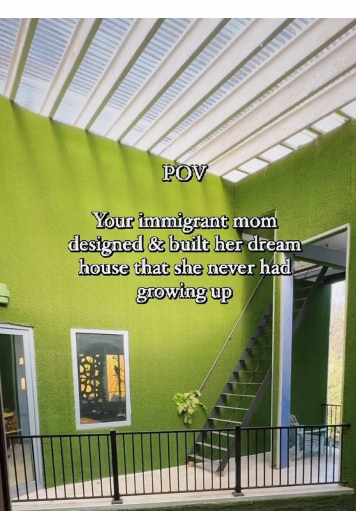 My mom was the designe, arxhitected, and the GM behind our house… As an immigrant kid…I worked on this house too, I did the tiling, painted the ceilings, sanded the wood panels (over a 100 of them), and helped out with mosaics 🛠️ #uniquehomes #homedecor #homedesign #interiordesigner #interiordesignideas #mosaicart #homeproject  #architecturelovers @Architectural Digest 