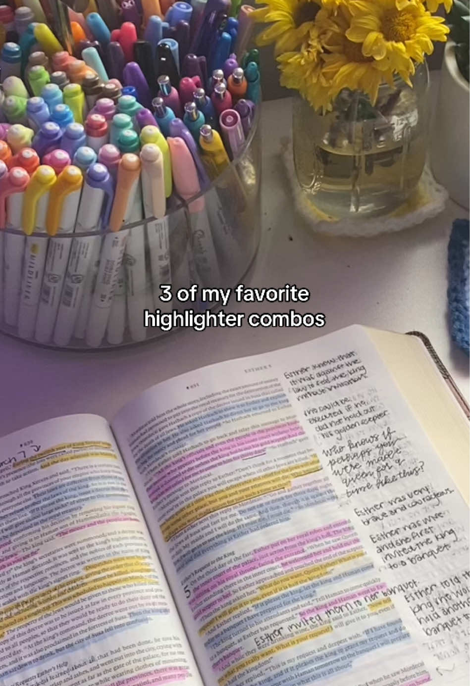 the highlighters are zebra mildliners and can be found under amazon favs in my bio 🫶 #bible #christian #fyp #christiangirl 