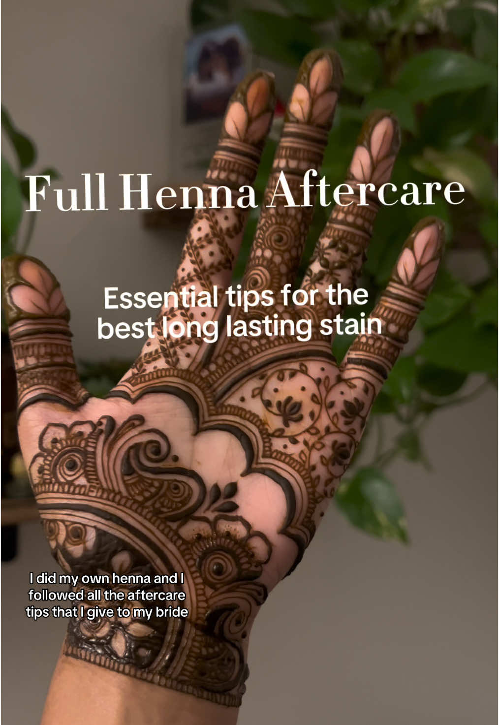 Henna aftercare is super duper important if you want to get a nice dark, long-lasting henna stain.  My top tips are as follows:  1. Apply lemon-sugar sealant as the henna dries  2. Keep the henna on overnight or for minimum 6-8 hours (max 12 hours) without any covering  3. Remove the henna with oil  4. Avoid water especially when in the shower  5. Give the stain 24-36 hours to mature to this lovely deep cherry mocha-maroon whatever you want to call it color   —♥— For booking and pricing information, send an email to henna.squared@gmail.com with your name, location, and date. The more information, the better!  #bridalhenna #ctbridalhenna #cthenna #mehndi #nychenna #nycbridalhenna #tristatehenna #tristatebridal #bengalibride #pakistanibride #indianbride #henna #partyhenna #hennainspo #hennavideos#TriStateBridalHenna#NYCBridalHenna 
