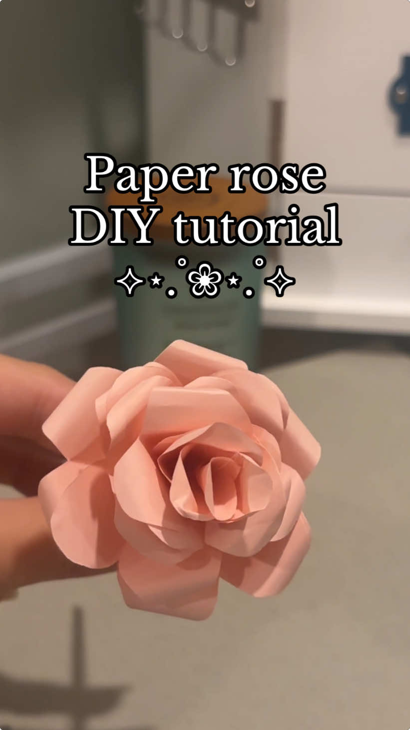 Paper rose DIY! #rose #paperflower #flower #DIY #tutorial #fypシ #fyp