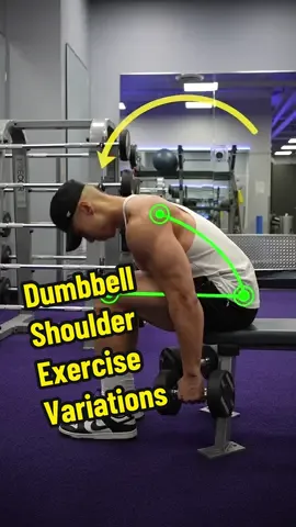 ✅ Dumbbell Shoulder Exercise Variations (KNOW THE DIFFERENCE‼️) If you hold the dumbbells with a neutral grip and perform shoulder presses, you'll primarily target the front delts. But if you perform shoulder presses with a pronated grip, you'll work the front and side delts. If you raise the dumbbells in front, you'll emphasize the front delts. If you raise the dumbbells out to your sides, you'll target the side delts. If you bend over and raise the dumbbells outwards, you'll work the rear delts and traps. If you shrug your shoulders up while holding the dumbbells, you'll target the trapezius muscles. Size & Shred Training program 👉🏻 deltabolic.com (link in bio) #dumbbellshoulderworkout #dumbbellshoulderpress #shoulderworkout 