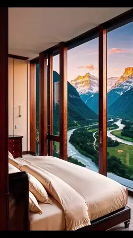 Morning Vibes 🏔️🛏️                      #nature #art #calm #relax #meditation #beauty 