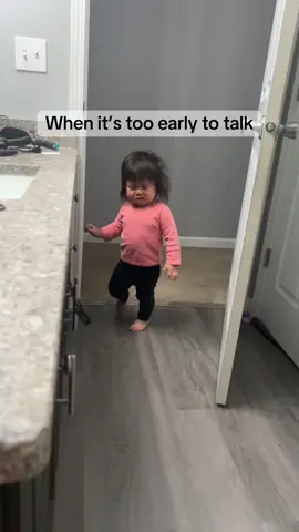 Shes right. I had no business talking to her at 5am. Hahahah #hmong #babygirl #babyhumor #quiet #bathroom #earlymorning #foryou #foryoupage #fyp #fypシ゚viral #baby 