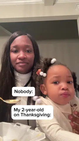 She enjoyed calling everyone big back and she was the main one with food in her mouth the entire day. I hope you had a happy Thanksgiving❤️ #thanksgiving #thanksgivingdinner #bigbrother #babysister #fyp #viral 