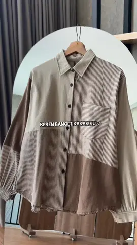 Kemeja Oversize Linen Motif Kombinasi Atasan Wanita Variasi Baju Katun Panjang #fypシ #fyp #kemejawanitakekinian #trendingnow #fy 
