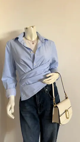 الرد على @m.r.3 طريقة سهلة ومختلفة للبس القميص ✨#ستايل #fashion #فاشن #تنسيق #أزياء #قميص #لبس #تنسيقات 