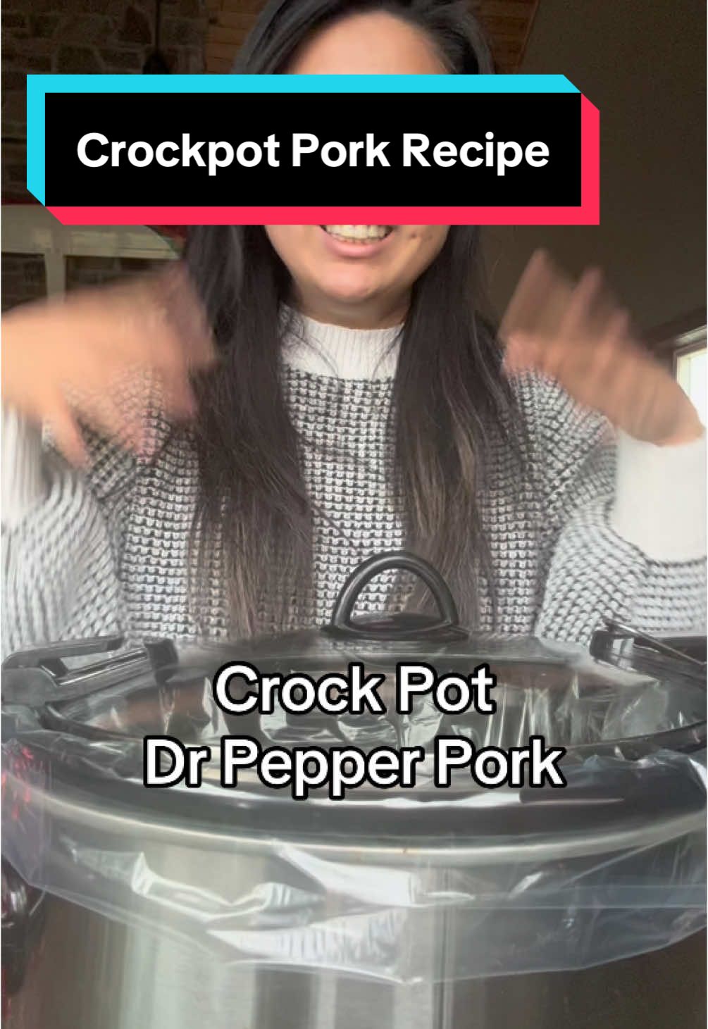 Crockpot Pork • pork loin or butt • 2 cans dr pepper • 1 can chipotle in adobo • 1 large onion, sliced • 3 tbsp brown sugar  Dump everything on top of the pork and cook on low 10-12 hours or high 8-10 hours. If the meat is tough, it needs longer in the crockpot!  Shred and let sit in juices for 15 mins before serving  Serve: On potatoes, over noodles, as tacos, on a bun, etc  #crockpot #porkloin #porkbutt #pork #Recipe #EasyRecipe #cookingathome #homecooked #lazymeal #easy #DinnerIdeas #crockpotrecipes #crockpotmeals #drpepper 