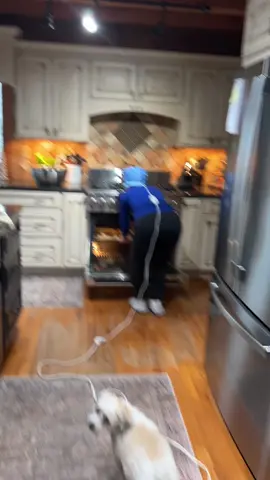 Kim teaching her grandkids all about homemade baked good while keeping up on her beauty routine  #MomsofTikTok #doggrandma #dogs #bakingrecipe 