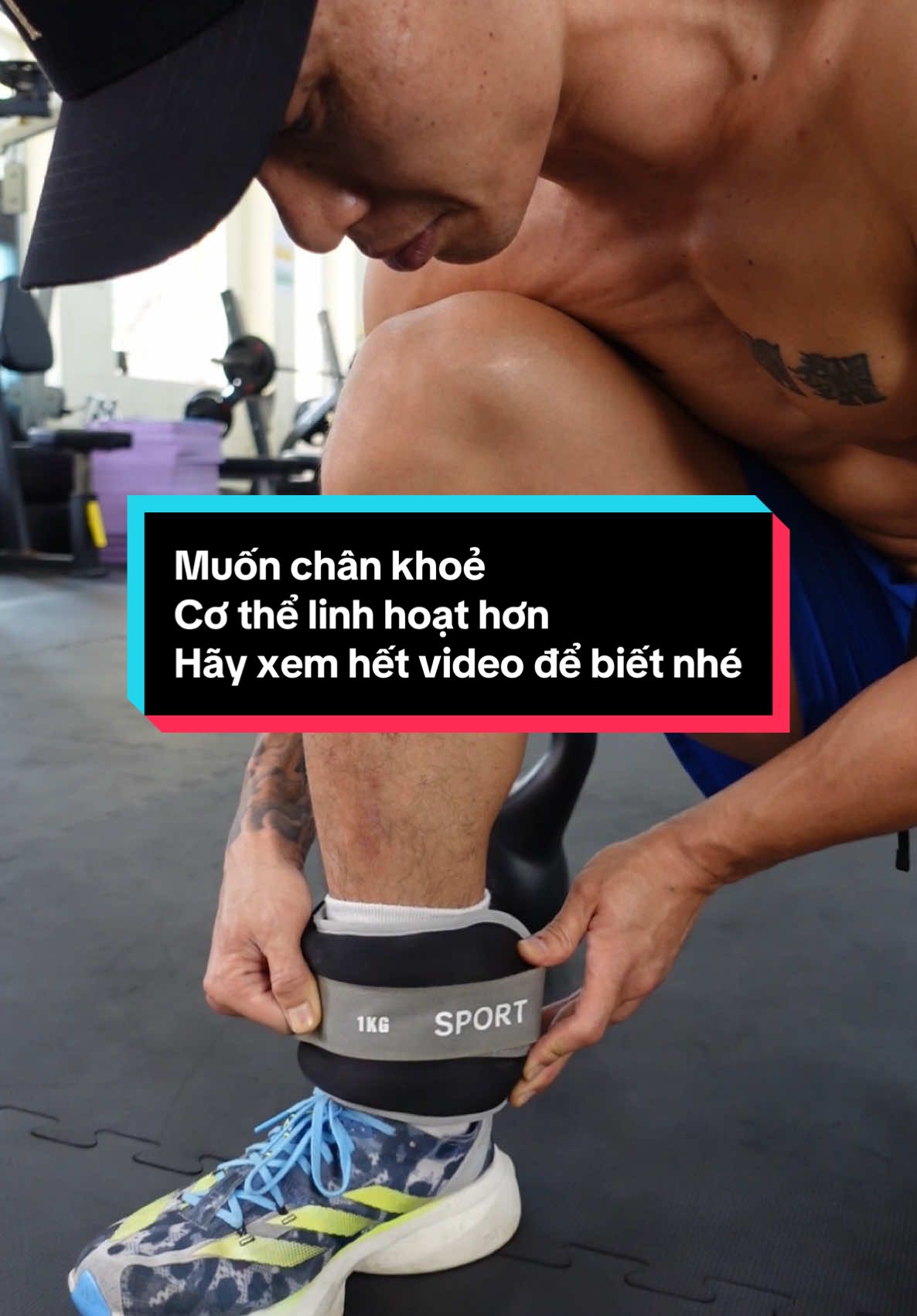 Muốn cơ chân khoẻ, cơ thể linh hoạt hơn. Hãy xem hết video để biết nhé. #tạ #tạ đeo cổ chân làm gì #tadeochan #tuthinh55p #strongcshome #gym 