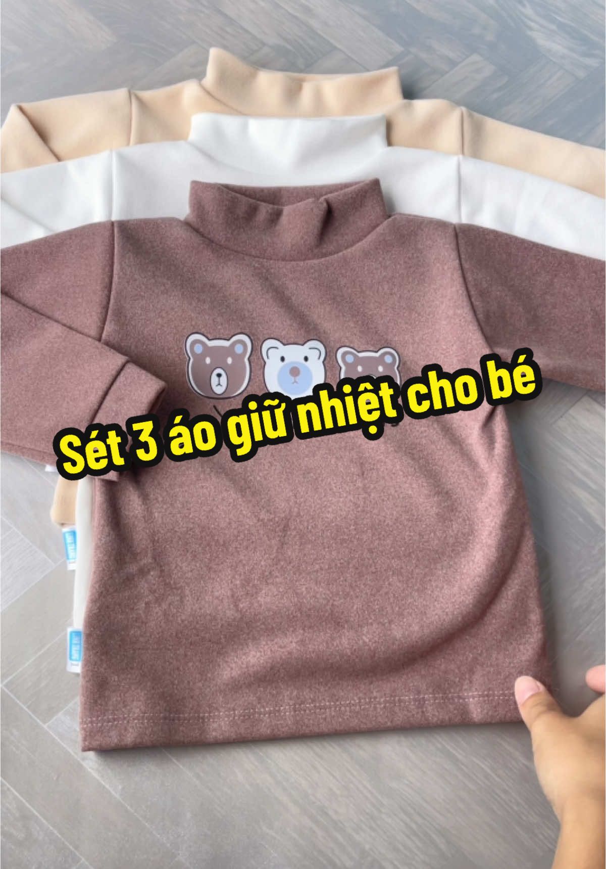 Áo giữ nhiệt nỉ nhung cho bé mặc mùa thu đông #set3aogiunhiet #aogiunhietchobe #doamchobe #xh 