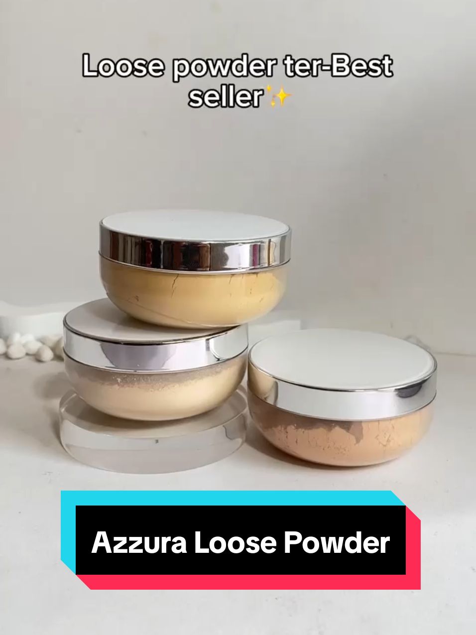 lagi cari loose powder? yuk pake loose powder azzura, ada 3 shade lho😍 #azzura #azzuracosmetics #fyp #fypage #payday #paydaysale #wibgajian #wibgajiansale 