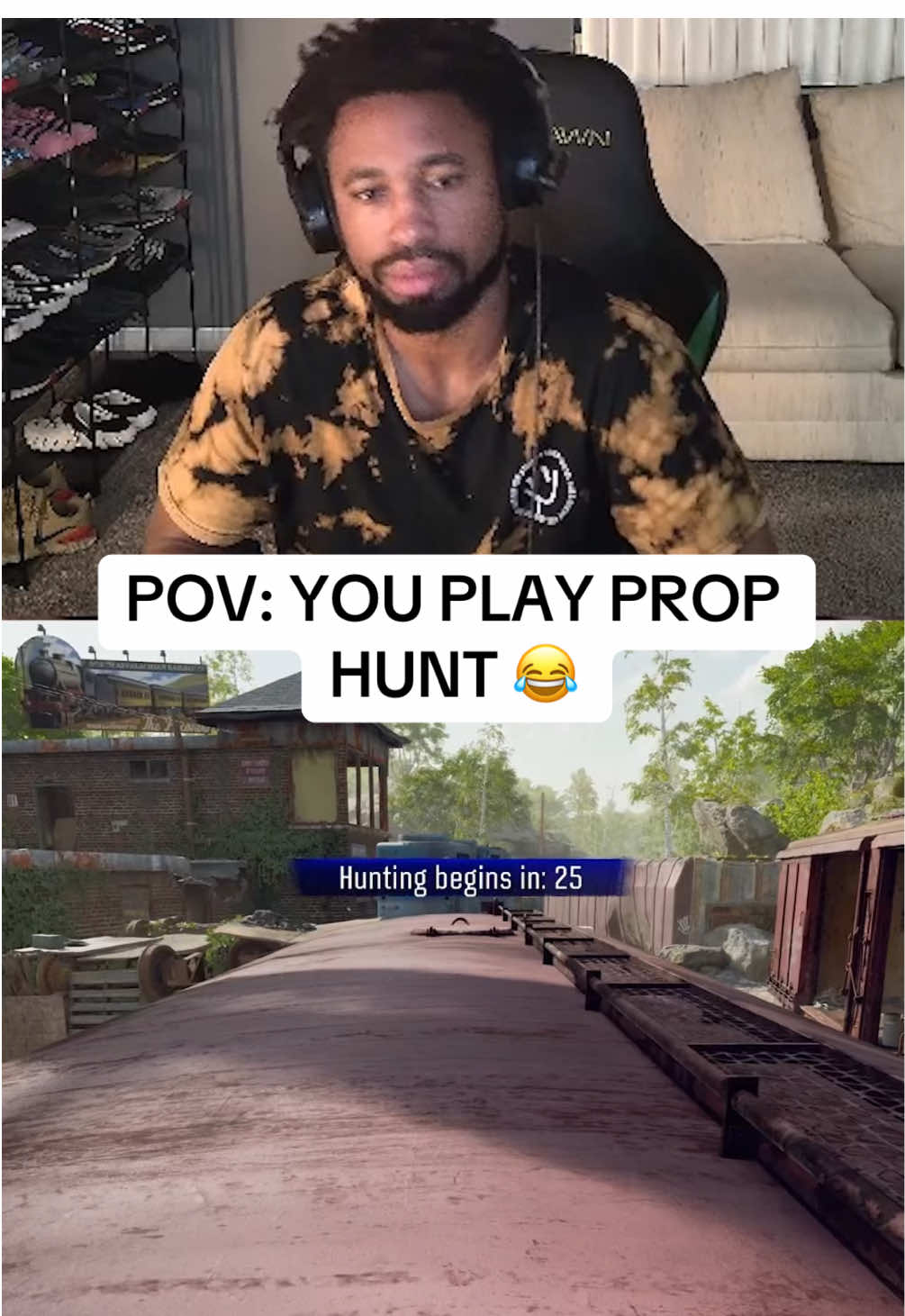 Whole train car is crazy 😂😂 #fyp #gaming #callofduty #blackops6 #prophunt #funny 