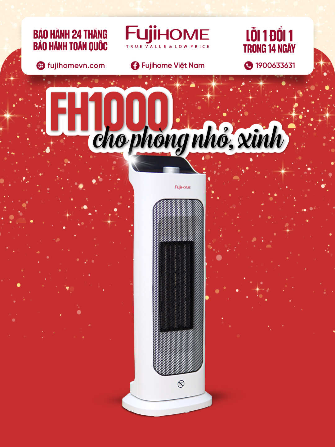 Quạt sưởi FH1000 cho phòng nhỏ, xinh #fujihome #quatsuoigom #xuhuong #trending #tiktokviral #review