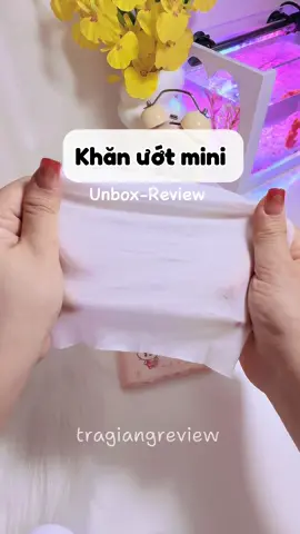 Khăn ướt mini nhỏ gọn bỏ túi rất là tiện lợi nhé #tragiangreview #viral #tiktok #xuhuong #review #khanuot #khanuotkhongmui #khanuotmini 