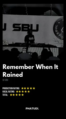 DJ Sbu - Remember When It Rained #djsbu #musica #music #trendingvideo #phatudi #songs #dance #viraltiktok #jam #musicvideo #song #meme #lifestyle #amapiano #southafrica #amapianodance #house #housemusic #phatuditracks #afrohouse #electronicmusic #afrotech #deephouse #deephousemusic #deephouselovers #deephousesouthafrica