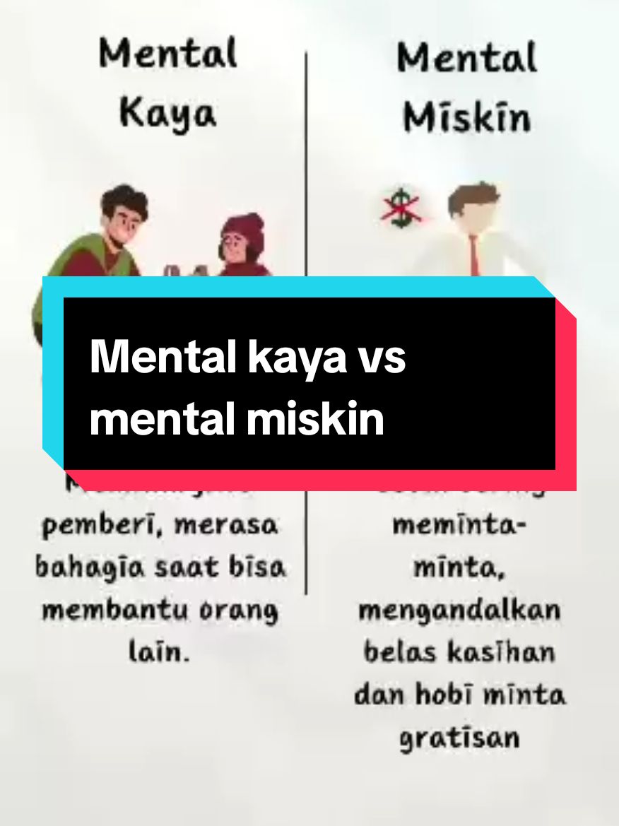 Orang yang bermentak kaya adalah pribadi yang bersyukur. Ia mampu mendayagunakan apapun yang dikaruniakan oleh Allah saat ini dengan sebaik mungkin. Dengan sikap itu, Allah lantas memberi lebih. Sebab ia sudah membuktikan mampu menjaga amanah yang sudah diberikan oleh Allah sebelumnya.