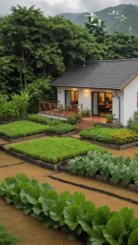 Căn nhà nhỏ với vườn rau xanh mát ##thietkenhavuon #nhavuon #thietkenhacap4 #nhadep #kaizendesign&build #ktsduchien #nhavuondep #nhacap4