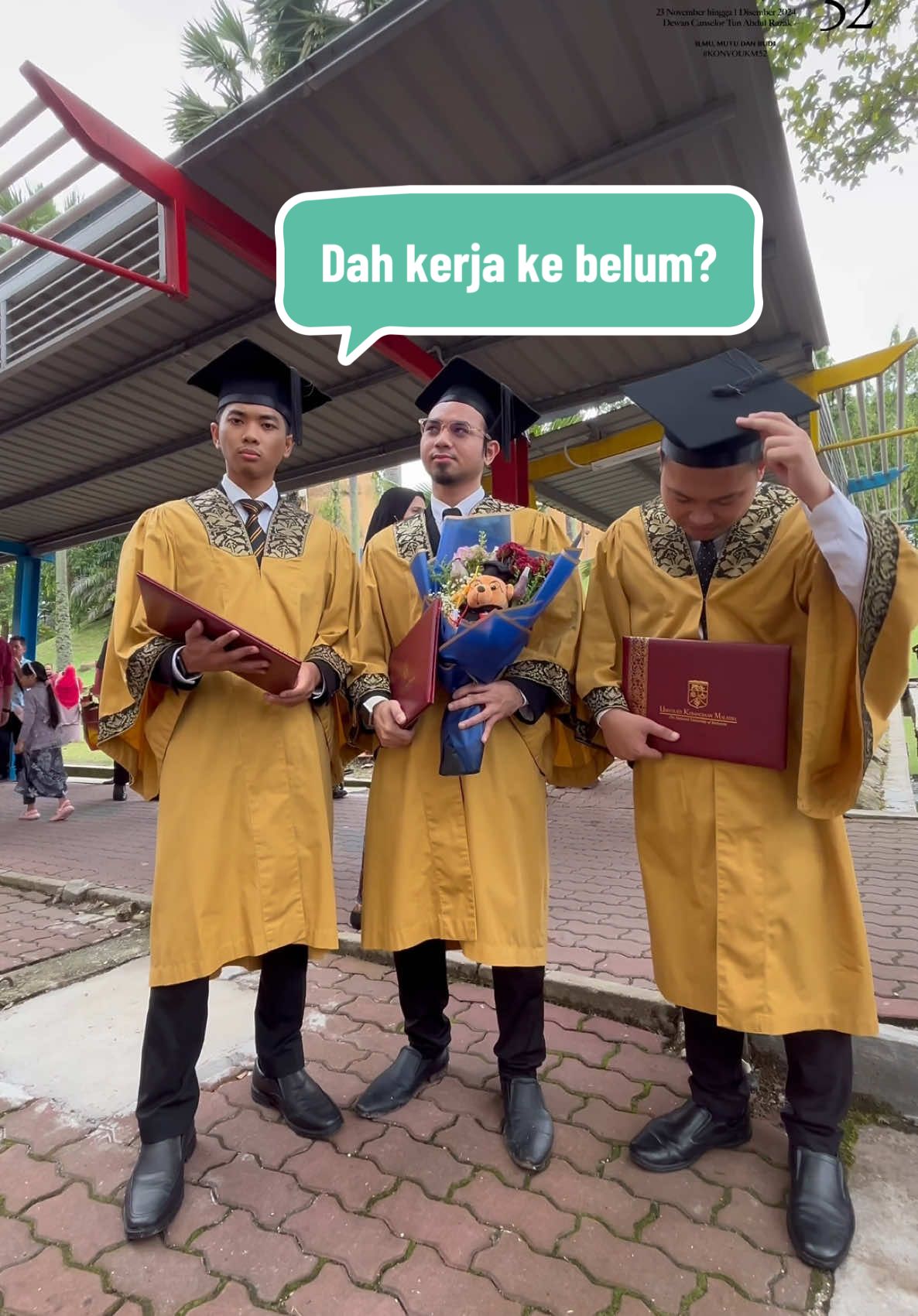 Graduan UKM 2024! Dah kerja atau belum? Jom share diruangan komen. #KonvoUKM52 #GraduanUKM  #UniversitiKebangsaanMalaysia #foryou #fyp 