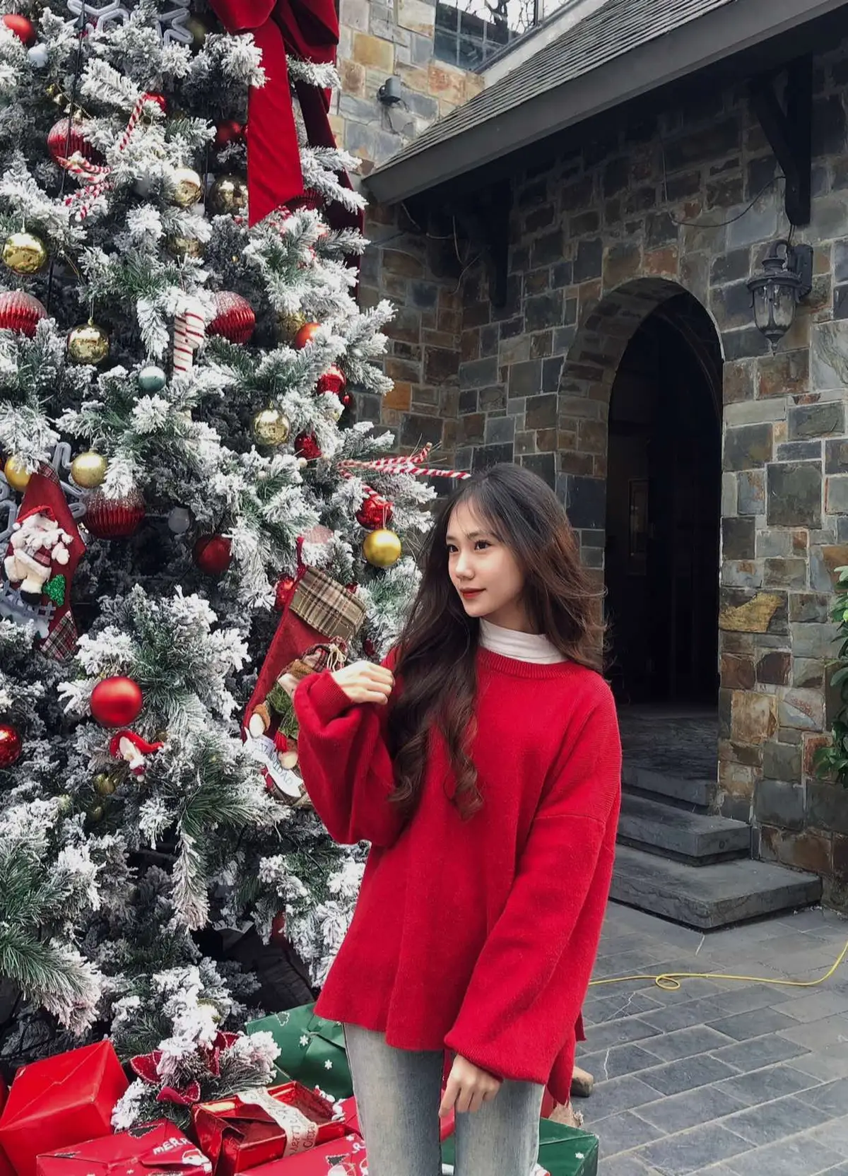 Dáng xinh chụp giáng sinh🎄 #xuhuong #tamdao #quanrocktamdao #tamdaomuadong #chupnoeltamdao #cafenhietdoitamdao 