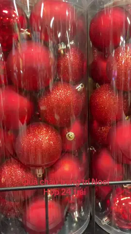 Quả châu trang trí Noel hộp 24 quả#maimaicherry #trangtrinoel #caythongnoel #caythonggiangsinh #phukientrangtrinoel #trangtrigiangsinh 